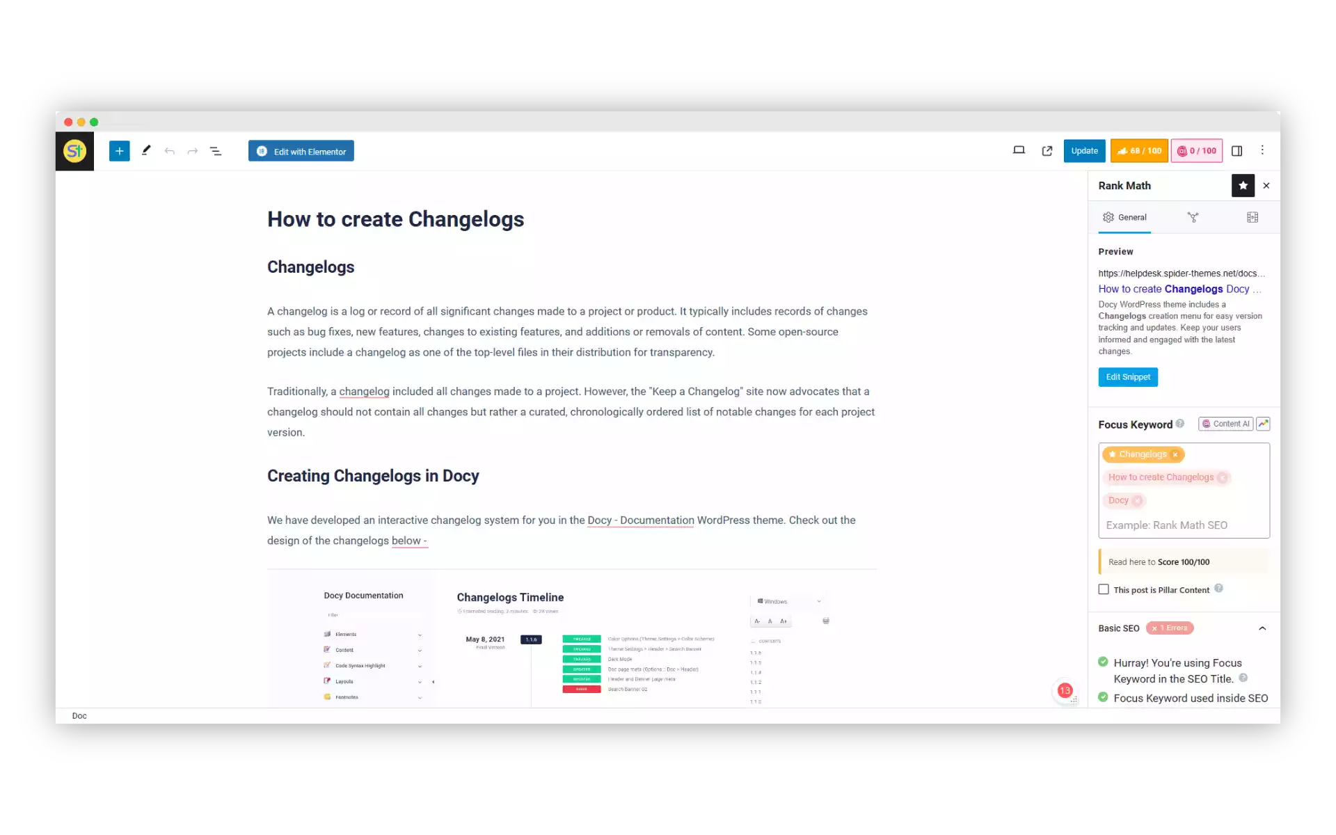 WordPress Block Editor - Supported by EazyDocs